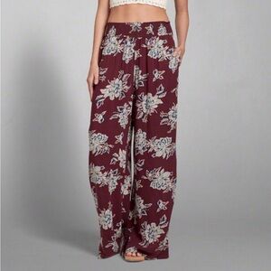Abercrombie Floral Wide-Leg Women's Pants medium